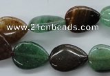 CAJ247 15.5 inches 13*18mm flat teardrop Indian aventurine beads