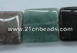 CAJ252 15.5 inches 25*25mm square Indian aventurine beads