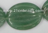 CAJ308 15.5 inches 30*40mm carved oval green aventurine jade beads