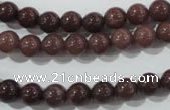 CAJ452 15.5 inches 7mm round purple aventurine beads wholesale