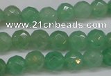 CAJ622 15.5 inches 8mm faceted round green aventurine beads