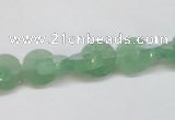 CAJ692 15.5 inches 3*10mm curved moon green aventurine beads