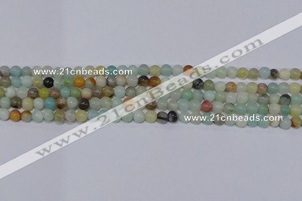 CAM01 4mm round mixed color natural amazonite beads Wholesale