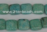 CAM1027 15.5 inches 14*14mm square natural Russian amazonite beads