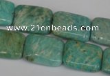 CAM1033 15.5 inches 15*20mm rectangle natural Russian amazonite beads