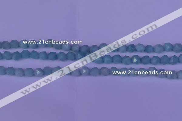 CAM1417 15.5 inches 8mm faceted nuggets Chinese amazonite beads