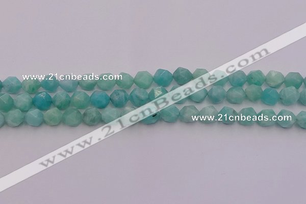 CAM1437 15.5 inches 8mm faceted nuggets amazonite gemstone beads