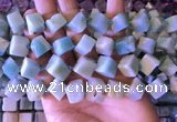 CAM1677 15.5 inches 8*8mm - 14*15mm cube amazonite beads