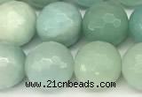CAM1771 15 inches 8mm faceted round amazonite beads