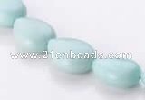 CAM46 10*14mm natural amazonite flat teardrop beads Wholesale