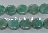 CAM500 15.5 inches 12mm coin mexican amazonite gemstone beads