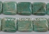 CAM504 15.5 inches 18*18mm square mexican amazonite gemstone beads