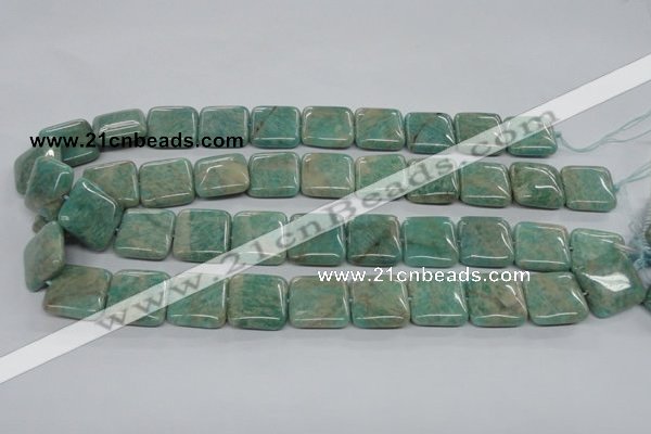 CAM504 15.5 inches 18*18mm square mexican amazonite gemstone beads