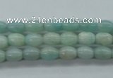 CAM516 15.5 inches 6*8mm rice mexican amazonite gemstone beads