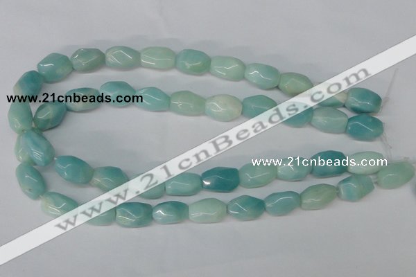 CAM609 15.5 inches 13*18mm faceted nugget Chinese amazonite beads