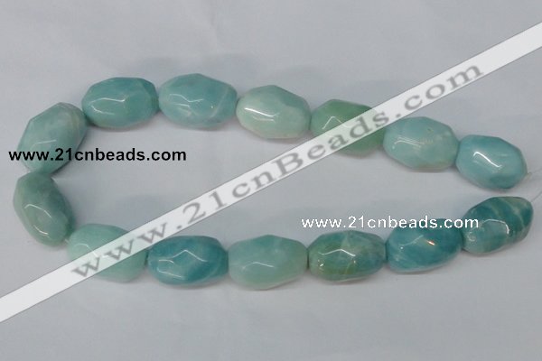 CAM610 15.5 inches 18*28mm faceted nugget Chinese amazonite beads