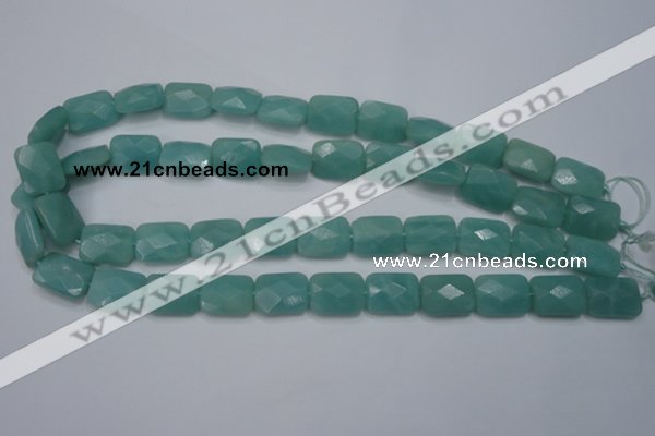 CAM961 15.5 inches 12*16mm faceted rectangle amazonite gemstone beads