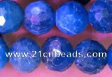 CAP659 15.5 inches 7mm faceted round apatite gemstone beads