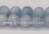 CAQ118 15.5 inches 12mm round AA grade natural aquamarine beads