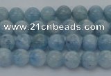 CAQ508 15.5 inches 4mm round A+ grade natural aquamarine beads