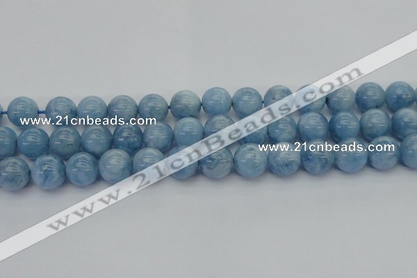 CAQ540 15.5 inches 14mm round AAA grade natural aquamarine beads