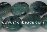CAQ623 15.5 inches 20mm flat round aquamarine gemstone beads