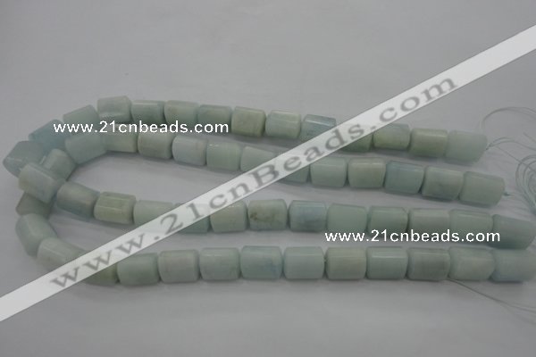 CAQ64 15.5 inches 10*14mm tube natural aquamarine beads wholesale