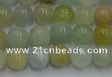 CAQ752 15.5 inches 8mm round aquamarine beads wholesale
