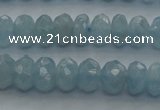 CAQ81 15.5 inches 4*7mm faceted rondelle AA grade aquamarine beads
