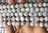 CAQ854 15.5 inches 8mm faceted nuggets aquamarine beads wholesale