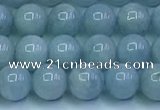 CAQ865 15.5 inches 6mm round aquamarine gemstone beads wholesale