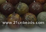 CAR355 15.5 inches 14mm round red artistic jasper beads wholesale