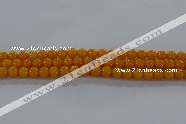 CAR402 15.5 inches 8mm round synthetic amber beads wholesale