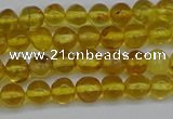 CAR550 15.5 inches 4mm - 5mm round natural amber beads wholesale