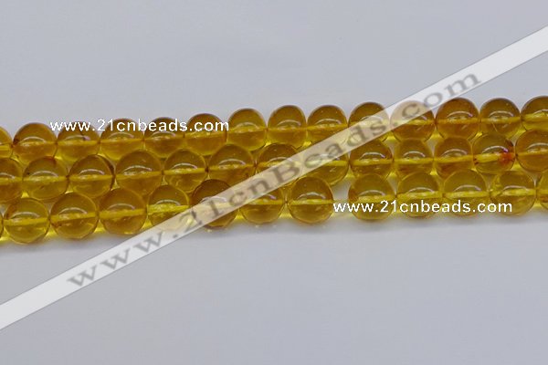 CAR566 15.5 inches 13mm - 14mm round natural amber beads wholesale