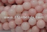 CAS05 15.5 inches 10mm round pink angel skin gemstone beads