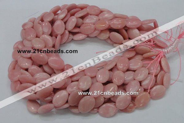 CAS21 15.5 inches 14*18mm oval pink angel skin gemstone beads