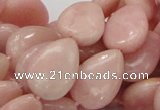 CAS26 15.5 inches 12*18mm flat teardrop pink angel skin gemstone beads