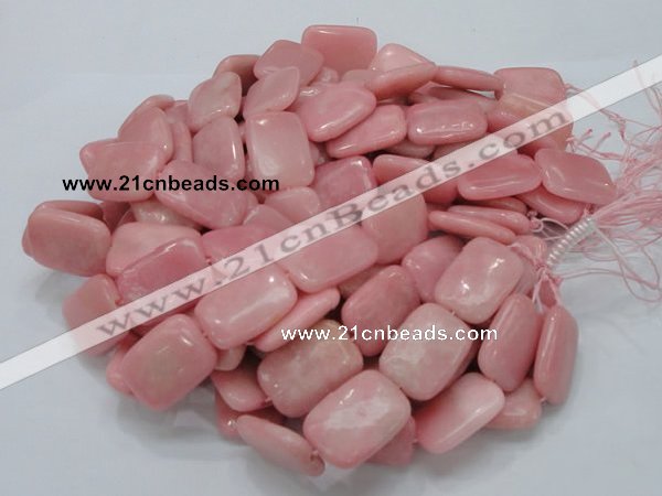 CAS30 15.5 inches 20*30mm rectangle pink angel skin gemstone beads