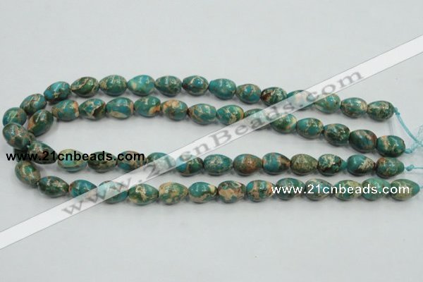 CAT05 15.5 inches 10*14mm teardrop natural aqua terra jasper beads