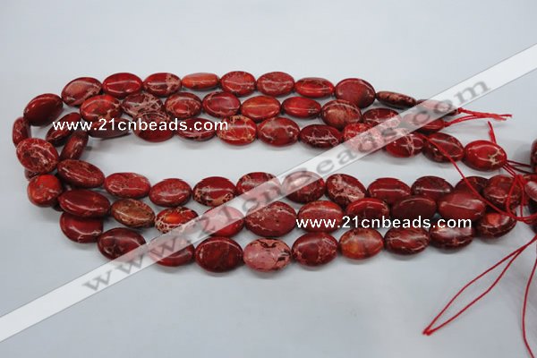 CAT182 15.5 inches 13*18mm oval dyed natural aqua terra jasper beads