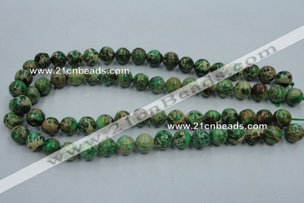 CAT221 15.5 inches 14mm round dyed natural aqua terra jasper beads
