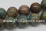 CAT5006 15.5 inches 14mm round natural aqua terra jasper beads