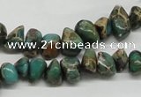 CAT5019 15.5 inches 8*12mm nuggets natural aqua terra jasper chip beads