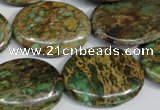 CAT5043 15.5 inches 22*30mm oval natural aqua terra jasper beads
