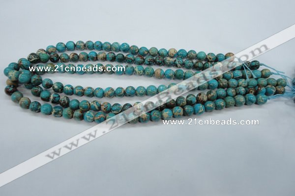 CAT75 15.5 inches 8mm round dyed natural aqua terra jasper beads