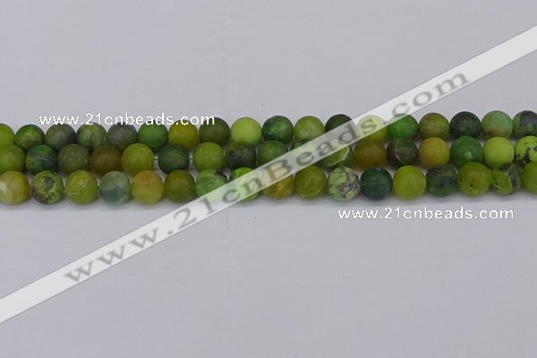 CAU413 15.5 inches 10mm round matte Australia chrysoprase beads
