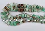 CAU430 10*15mm - 12*25mm faceted tyre Australia chrysoprase beads