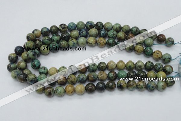 CAZ10 15.5 inches 12mm round natural azurite gemstone beads