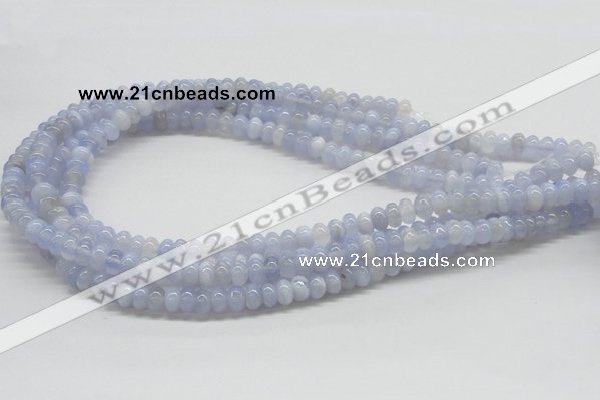 CBC04 15.5 inches 4*8mm rondelle  blue chalcedony beads wholesale